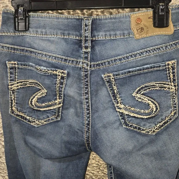 Silver Jeans Co Suki Mid Rise Skinny Jeans Medium Wash Blue Denim Women 29x23 - Picture 7 of 9